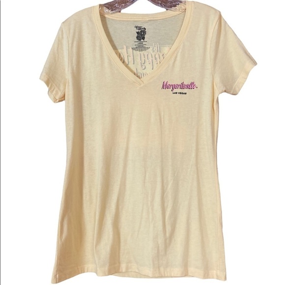 Las Vegas Margaritaville “It’s Happy Hour Somewhere”Yellow Tshirt Woman’s Size L - Picture 4 of 10